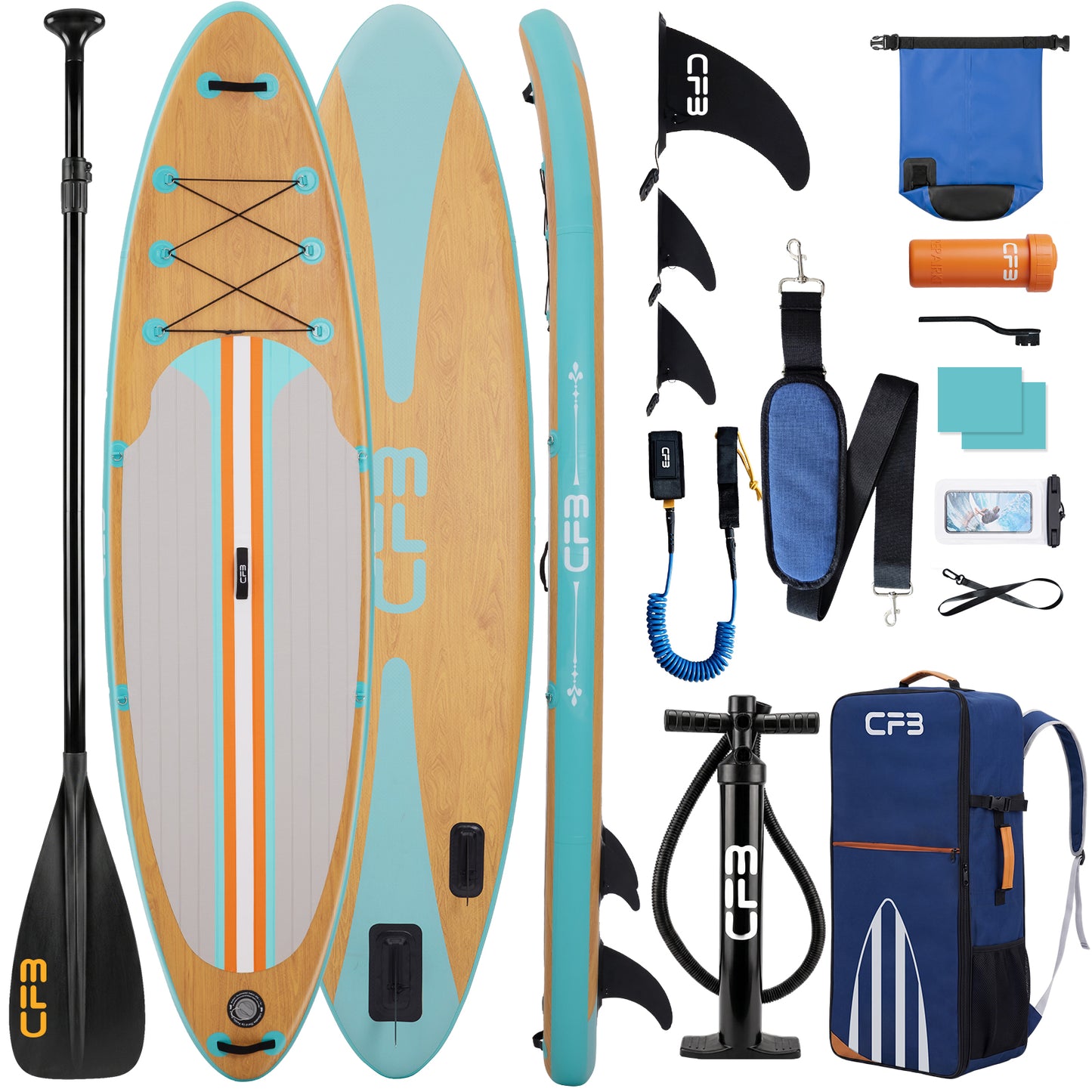 Premium Inflatable SUP Board 10'6'' – Stabil & Kipp­sicher – Hochdruck Drop-Stitch Technologie – Rutschfeste EVA-Deckfläche – Ideal für Anfänger & Fortgeschrittene