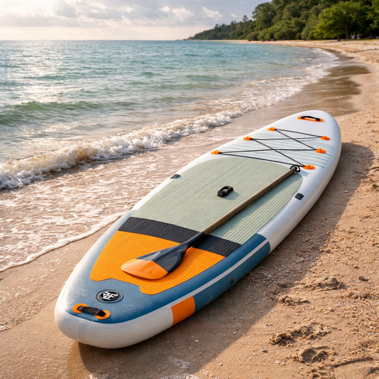 Stand Up Paddle Board 10'6'' Allround – Aufblasbares SUP Board Set mit Paddel & Pumpe – Rutschfestes Touring Paddleboard für Erwachsene & Anfänger – Freizeit Wassersport