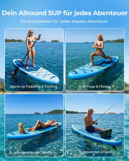CF3 Premium SUP Board – Allround Stand Up Paddle Board für Anfänger & Fortgeschrittene