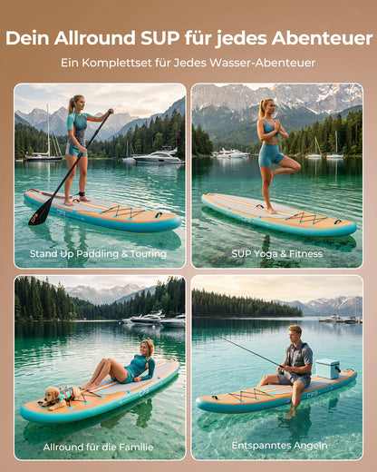 Premium Inflatable SUP Board 10'6'' – Stabil & Kipp­sicher – Hochdruck Drop-Stitch Technologie – Rutschfeste EVA-Deckfläche – Ideal für Anfänger & Fortgeschrittene