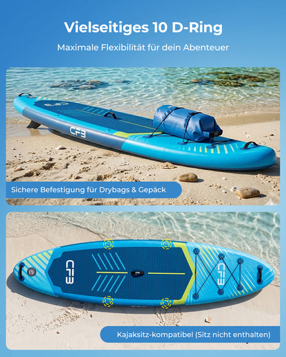 CF3 Premium SUP Board – Allround Stand Up Paddle Board für Anfänger & Fortgeschrittene
